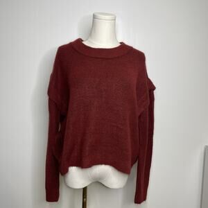 VIGOSS Women's Crew Neck Burgundy Sweater Size L - NWT!